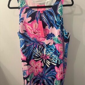 Lilly Pulitzer Tropical Floral Dress in Pink and Blue